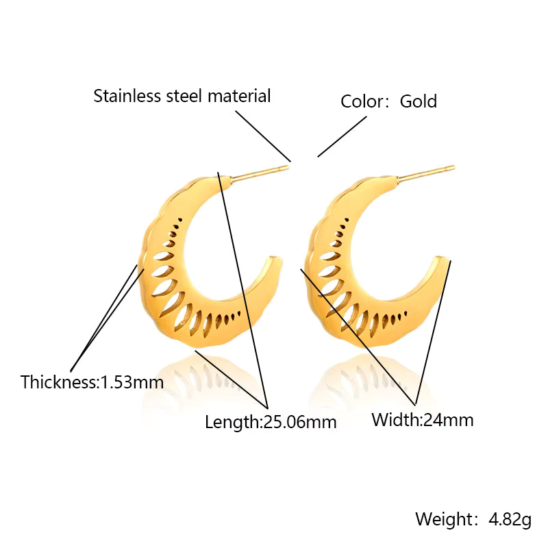 Lotus Moon Mood Hoop Earrings