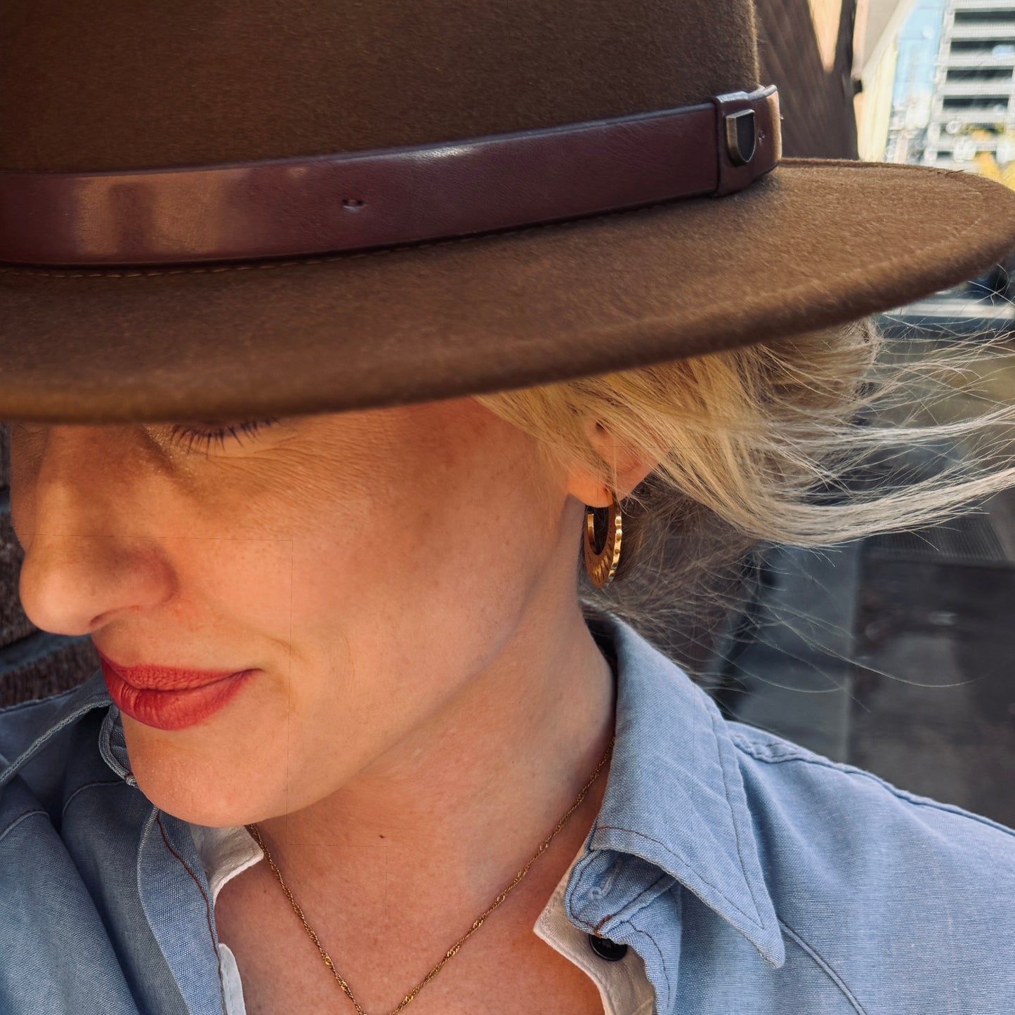 Lotus Moon Mood Hoop Earrings